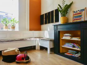 Koffie en Kind, Schelpkade interieur